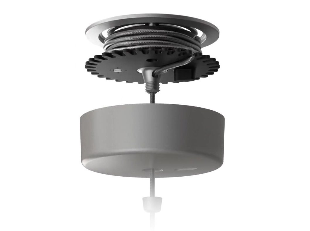 Viro cut-free spool gathers & hides extra cord under the canopy to enable future height adjustments of the pendant light.